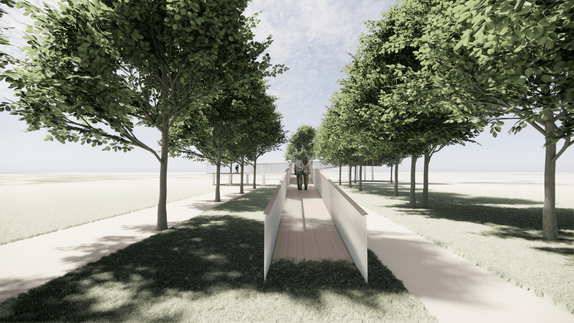 The proposed Canopy Walk would allow visitors to look into the renaturalized interior of the park. 