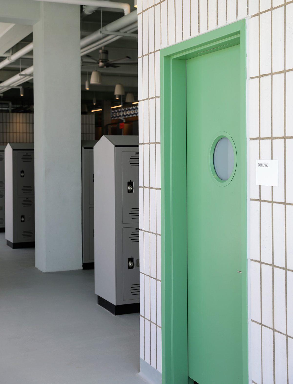 The locker room at the East Bathhouse.