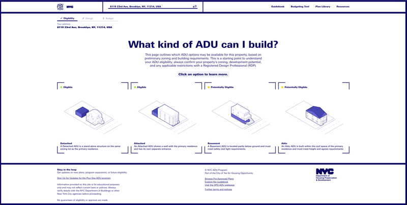 ADU for You Webtool